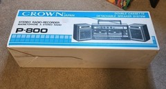 VTG Crown Japan Stereo Radio Recorder Magnetophone Stereo Radio P-800 Detachable