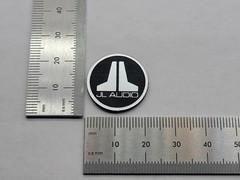 JL Audio Electroform 0.85″ Badge Logo Emblem – Brushed Silver