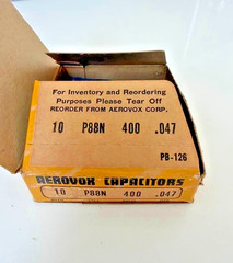 10X – .047uF @ 400V – AEROVOX P88N DURANITE **VINTAGE PAPER FILM** – GUITAR TONE