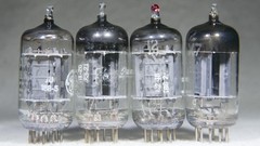 Quad (4) GE 12AX7/ECC83 Long Gray Plate Made in USA
