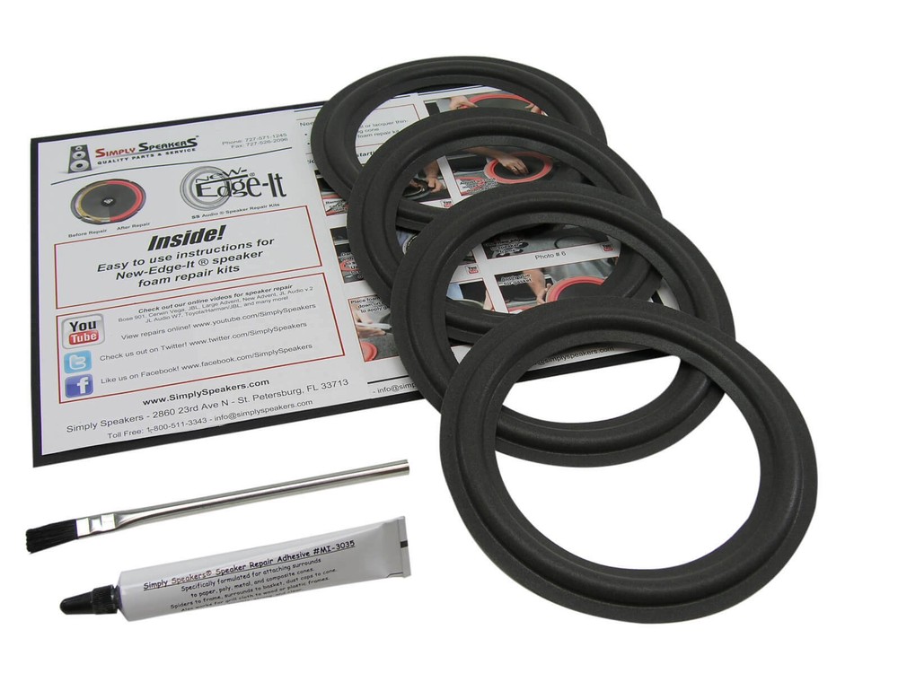 6″ AC Delco Door Speaker 15757321, EASA16P28BL-4 Repair Kit FSK-6-4 (4 PACK)