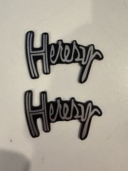 KLIPSCH SPEAKER GRILL HERESY LOGOS/BADGES SILVER