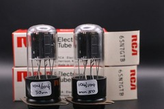 RCA 6SN7GTB Matched Pair NOS/NIB Black tall Ladder Plates matched & balanced!!!