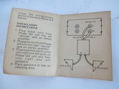 Vintage Sylvania PQ-4 Phase Q4Adapter Enhances 2 Channel Stereo RARE C74