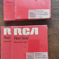4 RCA Red Seal Recording Tape 600 Ft 5″ Reel 1.5 Mil Polyester Type 15M6