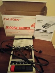 Califone Cassette Recorder 3100AV Series In Box With Instructions And Microphone