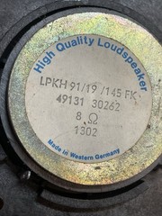 Vintage ITT Germany Audio Speaker Tweeter LPKH91/19/145FK 8 Ohm