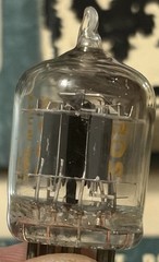 2C51 396A Western Electric 1949 3 Flat Black Plates Square Balanced Triodes Tube
