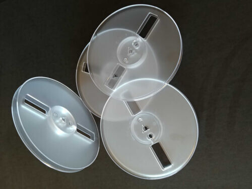 7″ x 1/4″ plastic tape reels (1) with brand new hinged boxes…GREAT LOW PRICE!!