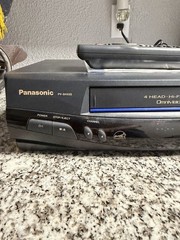 Panasonic PV-8455S 4 Head VHS Video Cassette Recorder VCR W/ Remote WORKING