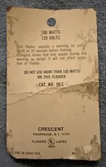 New Vintage Crescent On-Off Flasher Christmas Tree Light Plug 100 Watts