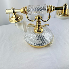 Hentak Limited Model HT-00 Siecle Collection Clear Gold Telephone Retro