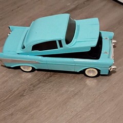 Chevrolet 57 Chevy Video Cassette Rewinder Blue Car Shaped DC 12V 200mA Taiwan