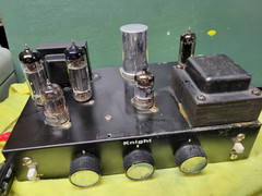 w/ Test Video: Knight KM-15 12W Tube Amplifier w/ 12AX7’s 6BQ5’s & Cage Cover