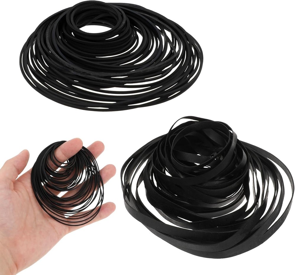 100 Pcs Durable Rubber Belts – Cassette Player & DVD Drive Repair, Long-Lasting