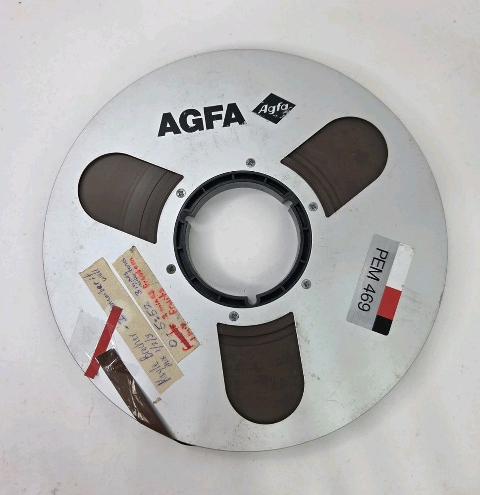 Vintage Audio AGFA PEM 469 1/2” Analog Tape Reel Metal 10.5”