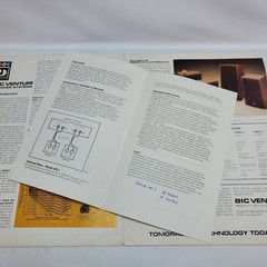 BIC Venturi Formula 2 4 Speaker Manual Brochure White Vintage 1977 Audio Tech
