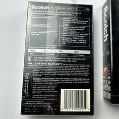 Lot Of 2 Scotch EG L 750 Videocassette Beta Tape Blank NOS