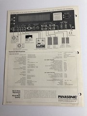 Panasonic 200-Watt FM/AM Stereo Receiver Model SA-6500 Brochure