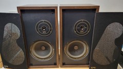 EPI Epicure 100V Bookshelf Speakers Pair Tested Working Clean Cabinets Vintage