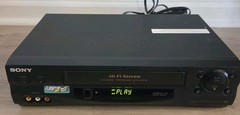 Sony SLV-N55 Hi-Fi Stereo VHS VCR Video Cassette Recorder /w Remote Tested *Read