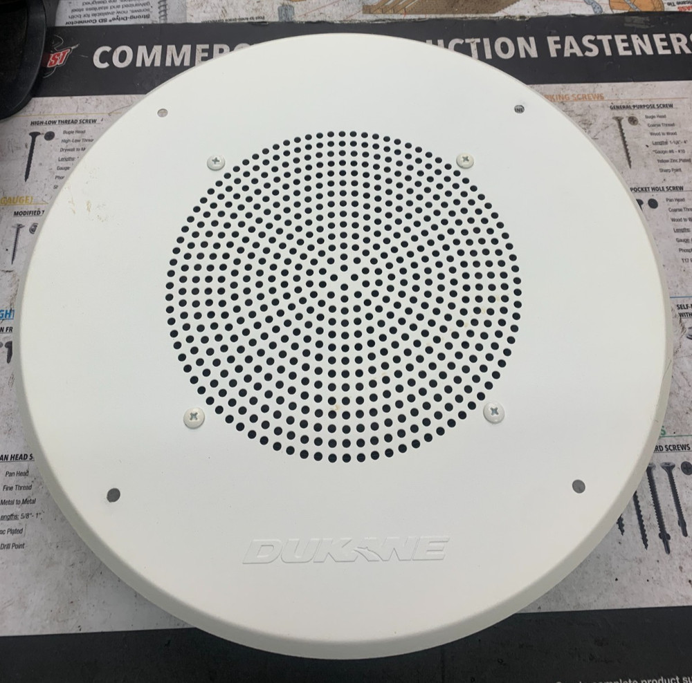 DUKANE 13″ In-Ceiling Loudspeaker White Model 6A650 710-3092-09 UNUSED