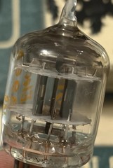 2C51 396A Western Electric 1949 3 Flat Black Plates Square Balanced Triodes Tube