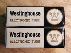 Pair of Westinghouse 6SN7GTB NOS NIB 1964 Tall Glass Tubes #2 – 7% matched