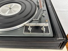Vintage Garrard Synchro Lab SL95 Turntable Record Player Black Dust Cover