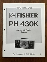 Fisher PH 430K Stereo High Fidelity System Boombox Service Manual OEM Vintage