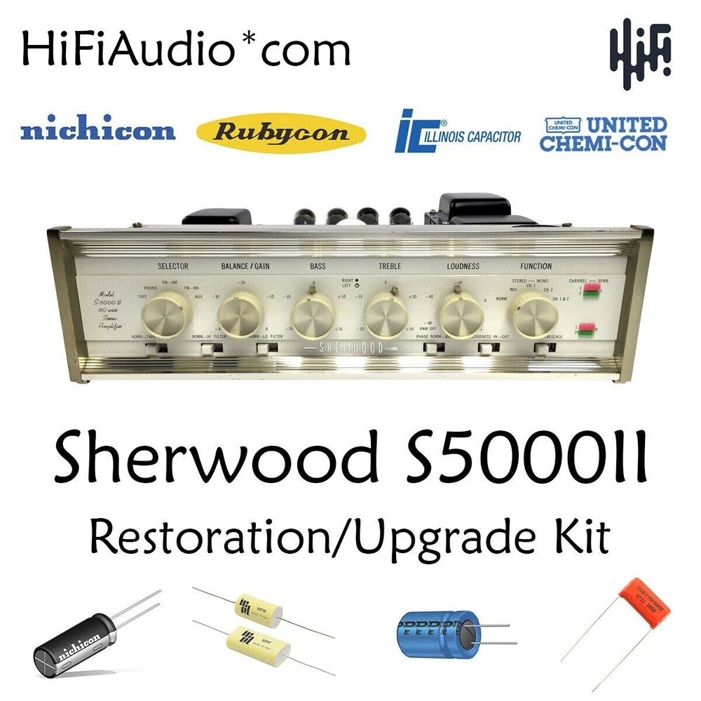 Sherwood S5000 II restoration recap repair service rebuild kit capacitor