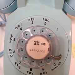 Lt Blue Rotary Dial Desk Phone by Bell Systems Western Electric 2-66 USA CD 500