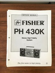 Fisher PH 430K Cassette Recorder Service Manual *Original*