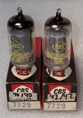 Matched Pair CBS 7729 Gold Pin 12AX7 Vacuum Tubes Amplitrex Strong NIB RARE