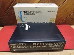 Infinity Electrostatic Headphones 1077 & Power Supply ME-10D UNTESTED ES-1