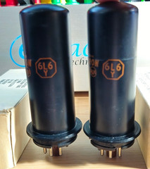 6L6Y MATCHED PAIR RCA AUDIO POWER TUBES NOS NIB *eTRACER* #12B3
