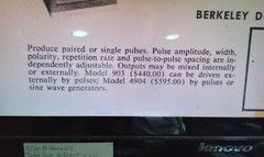 Beckman/Berkeley Model 903 Double Pulse Generator / 1957