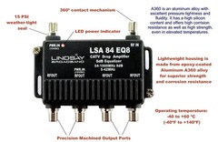 TV Antenna Booster 4-4-Port Antenna Distribution Amplifier Indoor/Outdoor