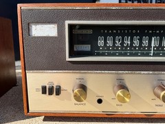 Vintage Fisher 150 FM MPX Stereo Receiver w/ Model 5 Speaker & Wood Case, Works!
