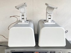 Vintage ADVENT Indoor Outdoor Mini Advent Speakers with Wall Mounts. Works Great
