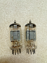 Mullard 7247 Matching Pair Blackburn UK Preamp Tubes