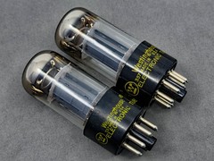Pair Westinghouse 6SN7GTB Tubes Gray Plates O Getters Mid 1960s Tests Strong