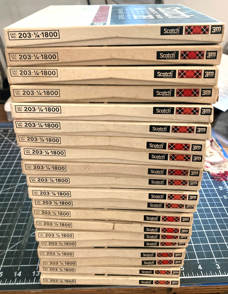 Lot of 20 Scotch 203 Tapes 1/4″ x 7″ Reel to Reel w/ Boxes