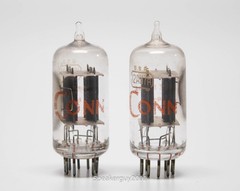 2 – Conn by RCA Clear Top 12AU7A Vacuum Tubes / Long Gray Plates — KT7