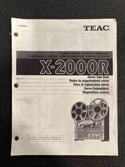 TEAC X-2000R REEL TO REEL OWNERS MANUAL Fast Ship !
