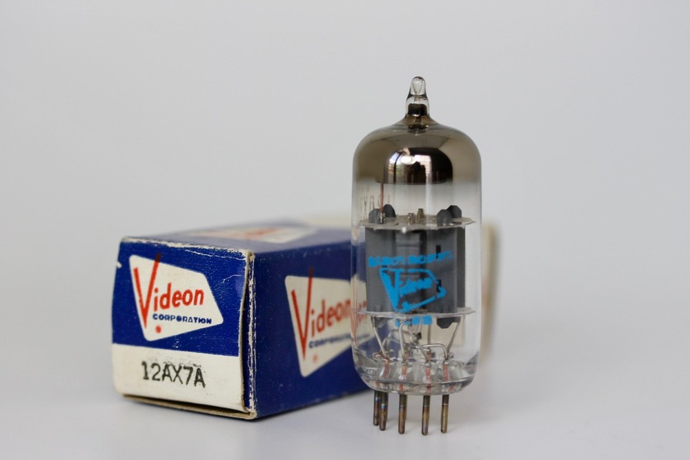 12AX7 ECC83 SINGLE TUBE VERY RARE TAIWAN VIDEON 1960s 1700/1700 (106%/106%)