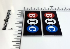 BIC Speaker Grille Badges Pair Custom Made Aluminum