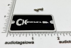 Charvel Guitar Case Logo Badge Custom Made Silver Aluminum