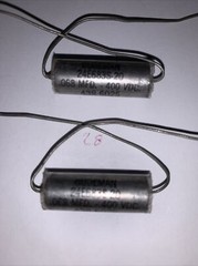 Gudeman Vintage Paper in Oil Capacitors .068 MFD 400 VDC Quantity of (2)