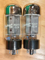 Closely Matched Pair of GE 6CA7 EL34 NOS NIB Vacuum Tubes #2